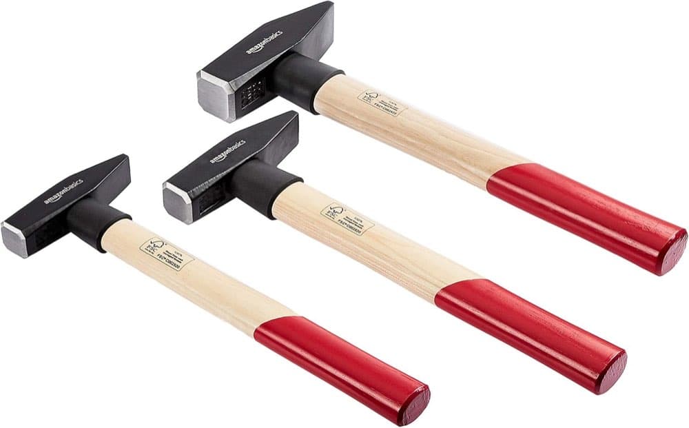 Amazon Basics Schlosserhammer-Set 300/500/1000 g