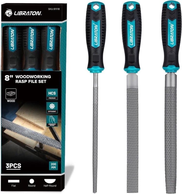 LIBRATON Holzraspel-Set 3-teilig 200 mm