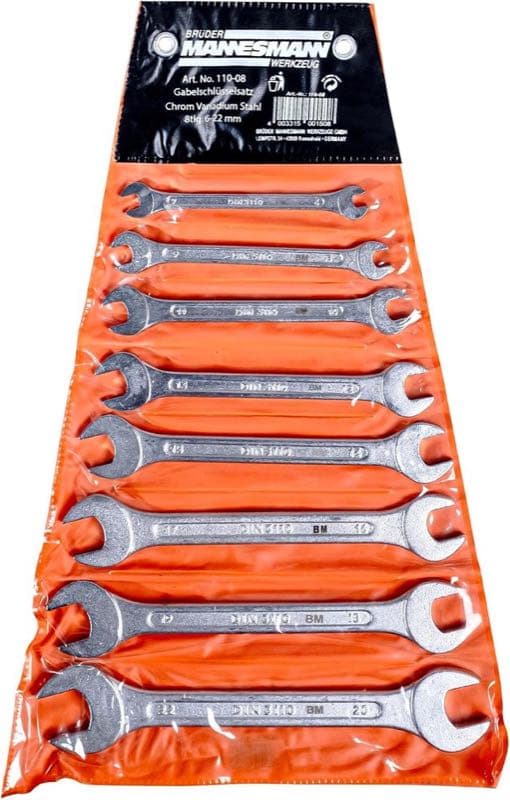 Mannesmann Gabelschlüssel 8-tlg. 6–22 mm