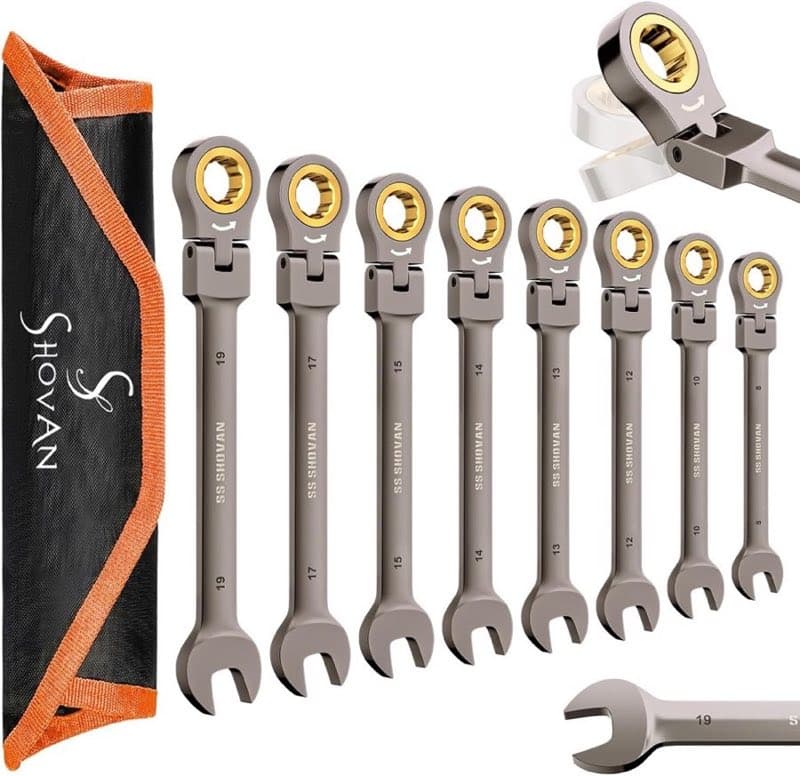 ss shovan Flex-Ratschenschlüssel Set 8tlg. 8–19 mm