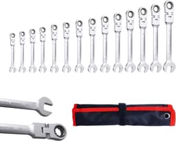 CCLIFE CCLIFE Gelenk-Ratschenschlüssel Set 14tlg. 6–22 mm
