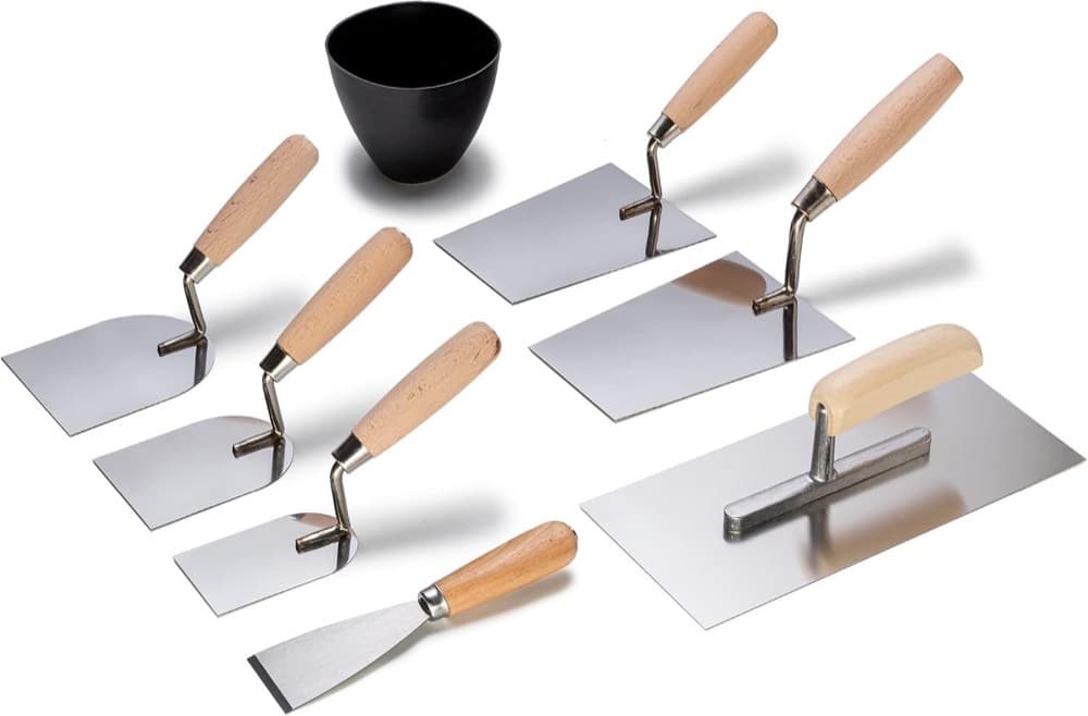 Colorus Stuckateur-Set 8-teilig Edelstahl Holz