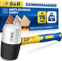 S&R Gummihammer 910 g Ø75 mm schwarz/weiß
