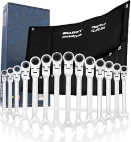 HASKYY HASKYY Gelenk-Ratschenschlüssel Set 14-tlg. 8–22 mm