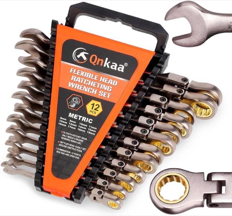 Qnkaa Flex-Ratschenschlüssel Set 12-tlg. 8–19 mm