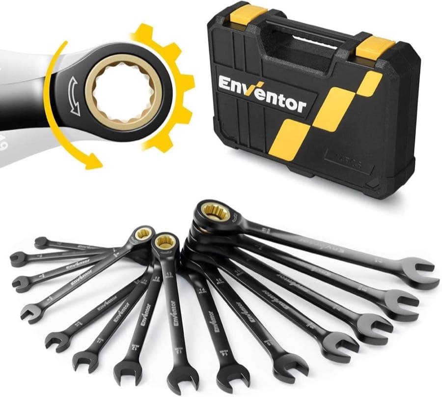Enventor Ratschenschlüssel Set 14-tlg. 6–19 mm