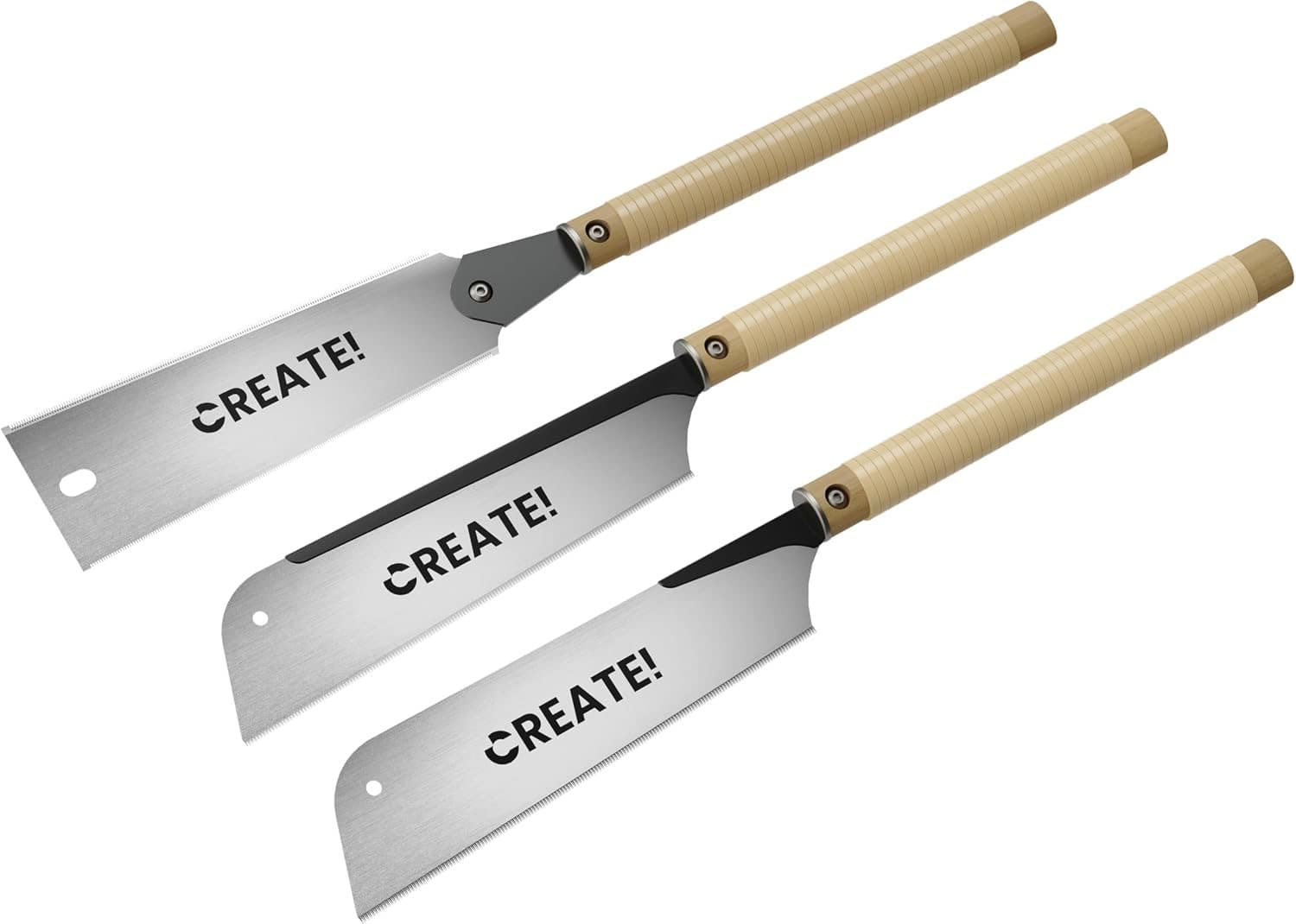 CREATE! Japansägen-Set (Ryoba, Kataba, Dozuki)