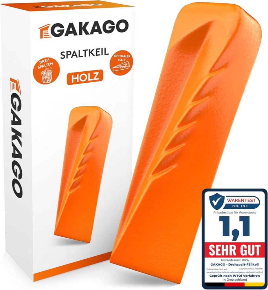 Gakago Drehspaltkeil Vollstahl Signalfarbe Orange