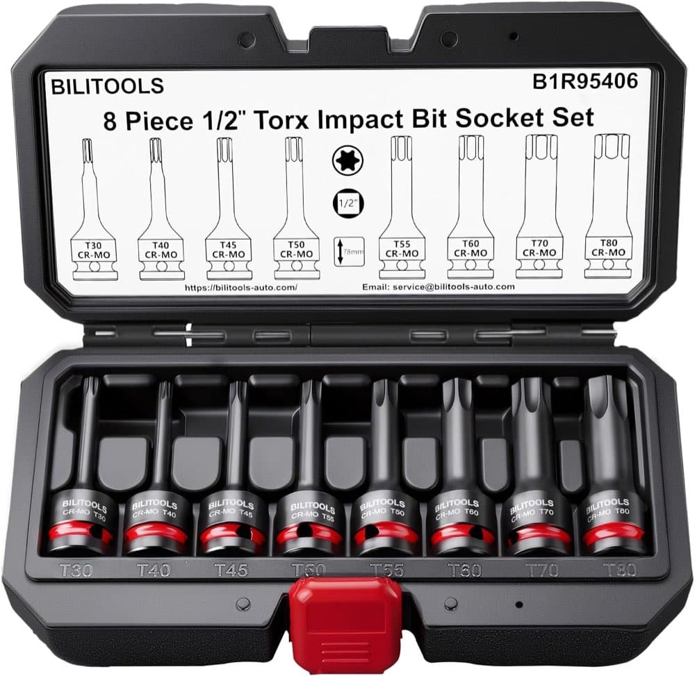 BILITOOLS Torx-Kraftnüsse 1/2" T30–T80