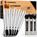 SANAWATEC 5× Cuttermesser 18 mm + 30 Klingen