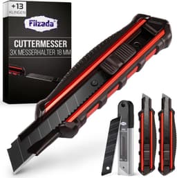Filzada Filzada 3× Cuttermesser 18 mm + 13 Klingen