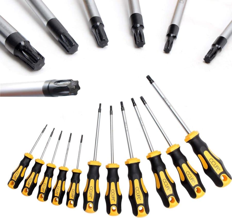 CCLIFE Torx-Set 11-teilig T6–T40 ohne Bohrung