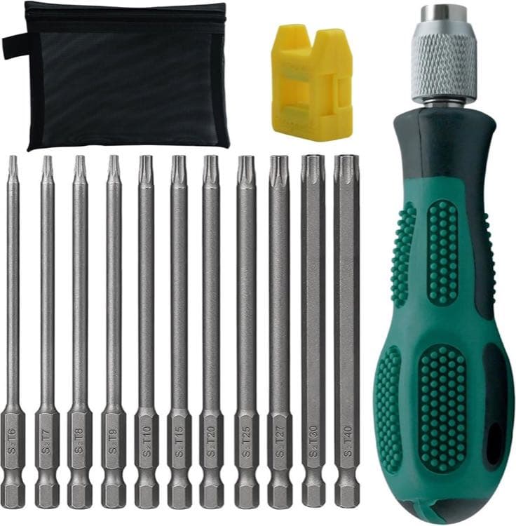 JASFLY 1/4-Zoll Torx-Bits T6–T40 mit Loch
