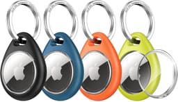 Airtag-Anhänger – Testsieger UNBREAKcable TPU AirTag-Hülle 4er mit Edelstahlring