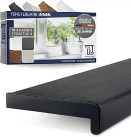 TJ PVC-Innenfensterbank Anthrazit 10×50 cm