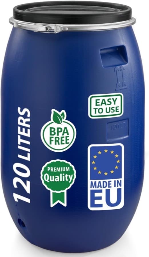 AGROHIT Weithalsfass 120 l mit Metallring