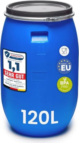 Garronda 120 L Regentonne Weithalsfass blau