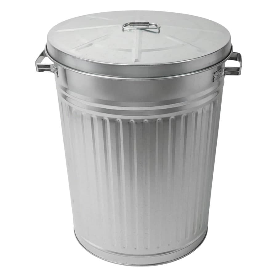 Spetebo Zink-Abfalleimer 55 l mit Deckel