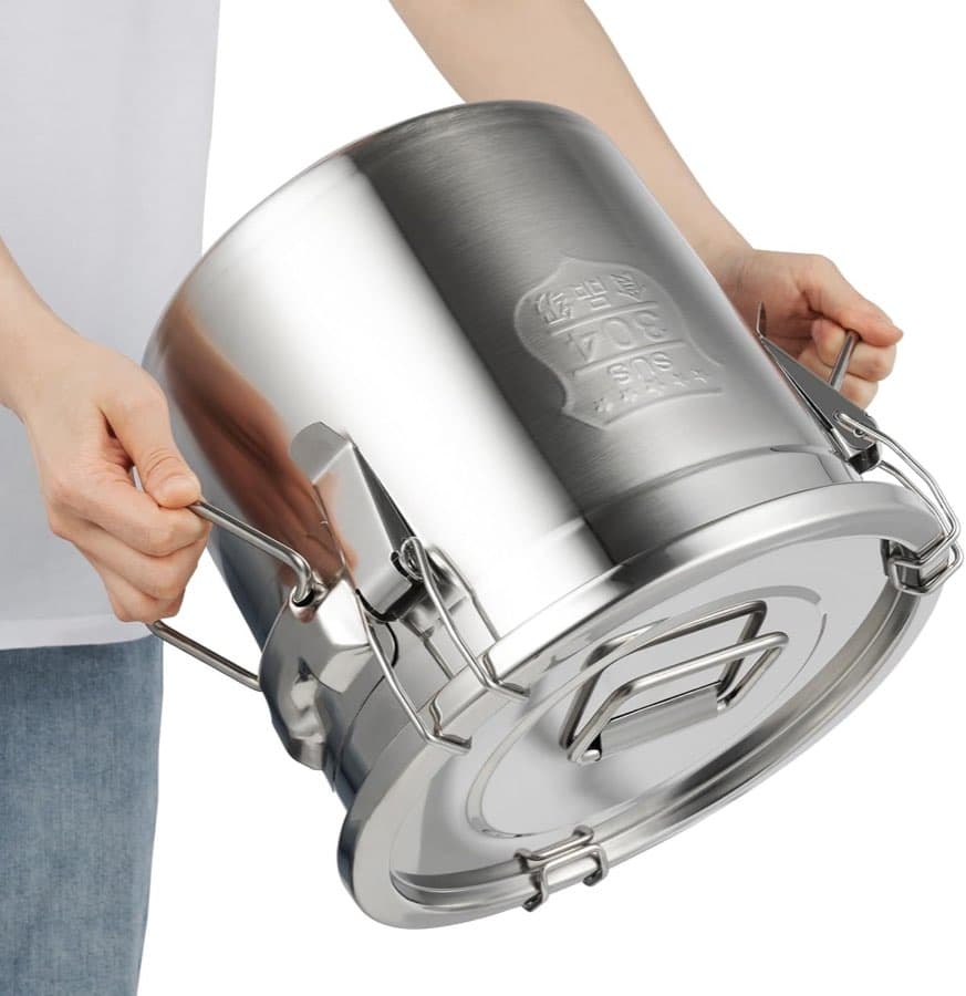 Xigner Edelstahl-Vorratseimer 12 l luftdicht