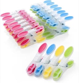 AiQInu Soft-Grip Wäscheklammern 30 Stück bunt