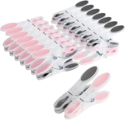 Romon Soft-Grip Wäscheklammern 30 Stück grau/rosa
