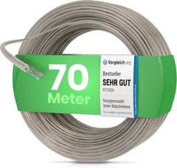 SimplySmooth Wäscheleine 70 m Stahlkern