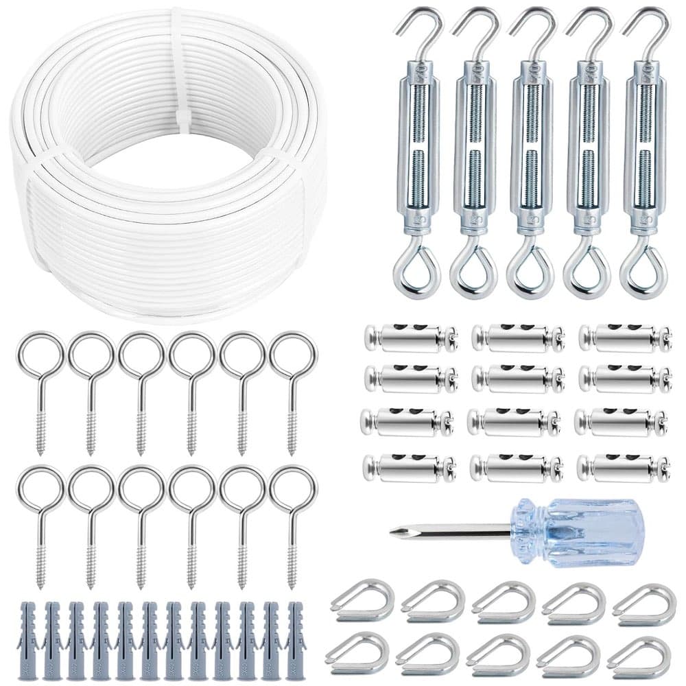 Yulexin Wäscheleine-Set 30 m mit Ösen und Spanner