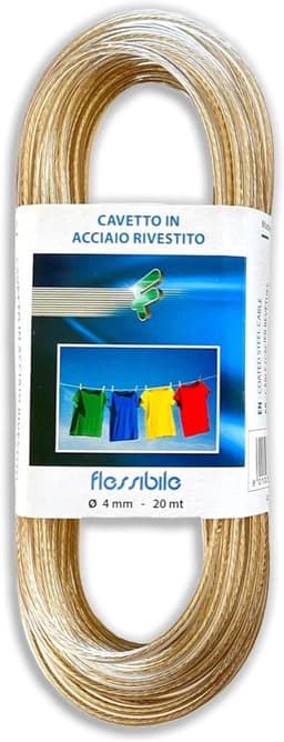 IPEA Wäscheleine 4 mm Stahl 20 m transparent