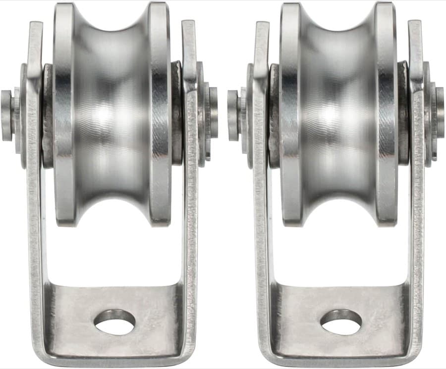 KCNOFNC Edelstahl-Umlenkrolle 2er-Set