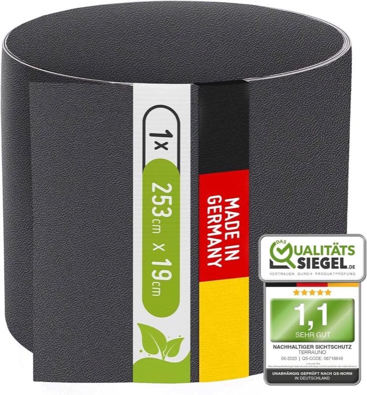 TerraUno PP-Sichtschutzstreifen Anthrazit