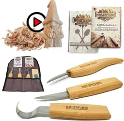 HOLZWURM Schnitzmesser-Set zum Löffel schnitzen