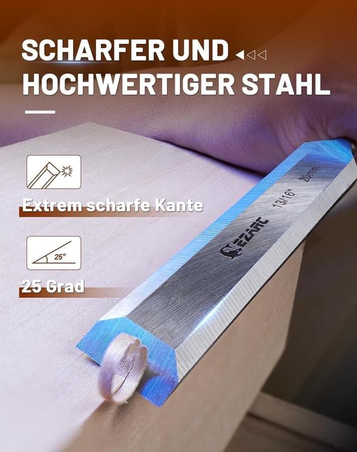EZARC Stechbeitel-Set 6-teilig in Holzkiste