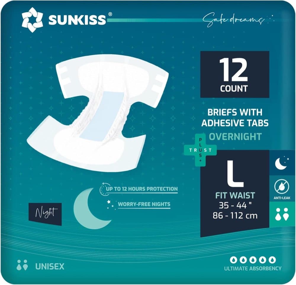 SUNKISS TrustPlus Nachtwindel L, 12 Stück