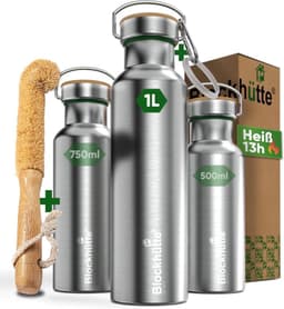 Blockhütte Premium Isolierflasche 1 L