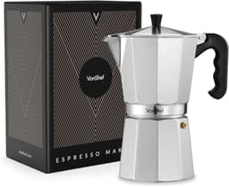 VonShef Espressokocher 12 Tassen 600 ml Aluminium