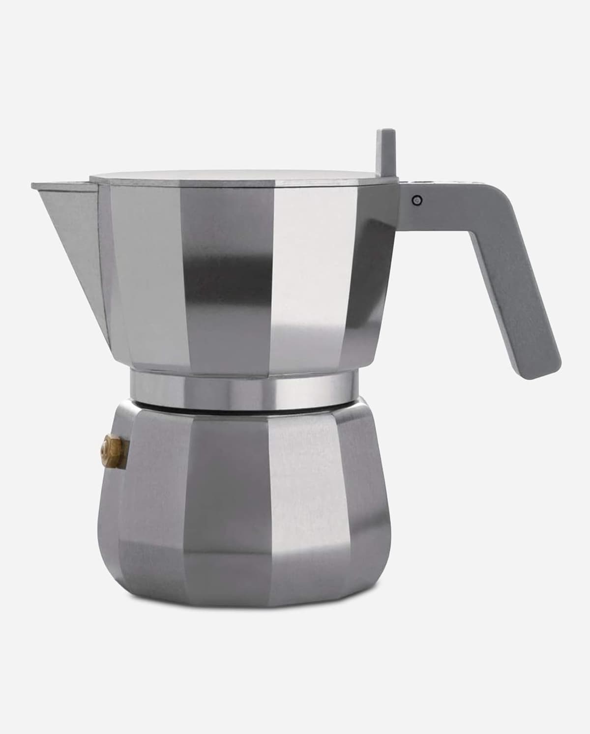 Alessi DC06/3 Moka Espressokocher Aluminium grau 3 Tassen
