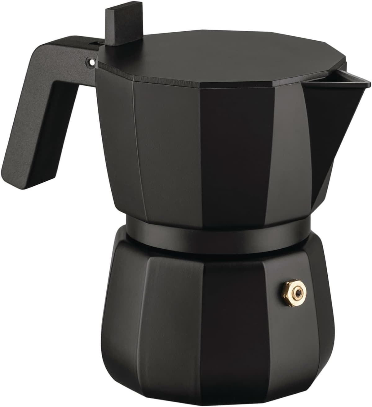 Alessi Moka DC06/3 B Espressokocher Aluminium schwarz 3 Tassen