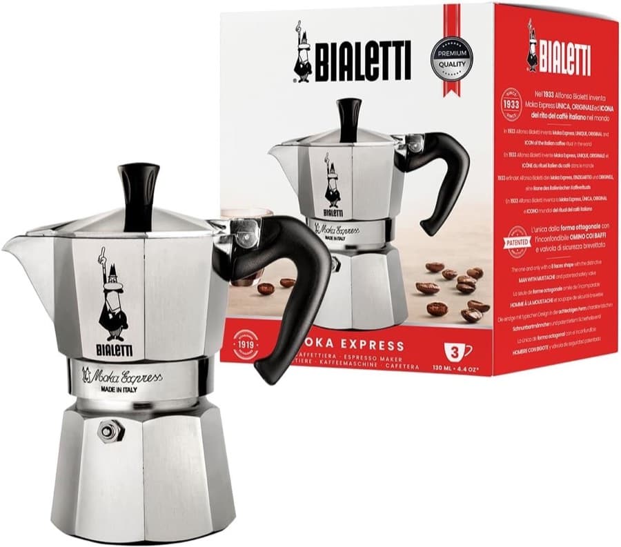 Bialetti Moka Express 3 Tassen 130 ml Aluminium