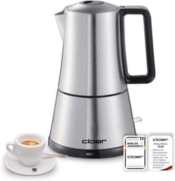 Cloer Cloer 5928 Moka Maker elektrischer Espressokocher 3–6 Tassen