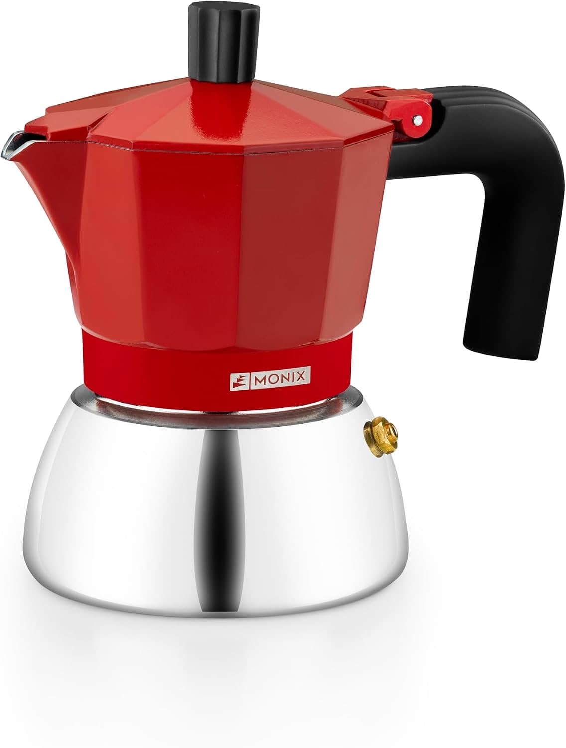 Monix Induction Inox 3 Tassen Aluminium mit Edelstahlboden