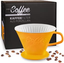 Creano Creano Porzellan Kaffeefilter Größe 4 Safrangelb