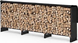 VOUNOT VOUNOT Kaminholzregal 200 cm mit Abdeckung