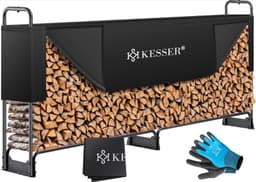 KESSER KESSER Kaminholzregal 260 cm mit Abdeckung