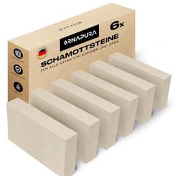 ARNAPURA ARNAPURA Pack 6 Schamottsteine 22×11×3 cm