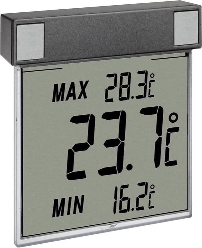 TFA Vision Fensterthermometer 30.1025.10 Anthrazit