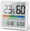 NOKLEAD Thermo-Hygrometer mit Uhr