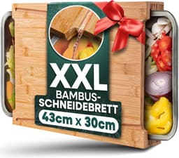 Sidorenko Loco Bird Bambusbrett mit 2 Edelstahlschalen