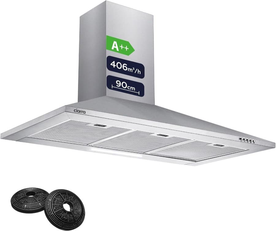 CIARRA CBCS9201 Pyramide 90 cm silber