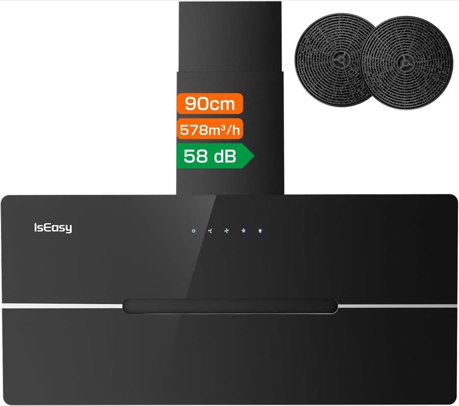 IsEasy Wandhaube 90 cm schwarz TV52A90