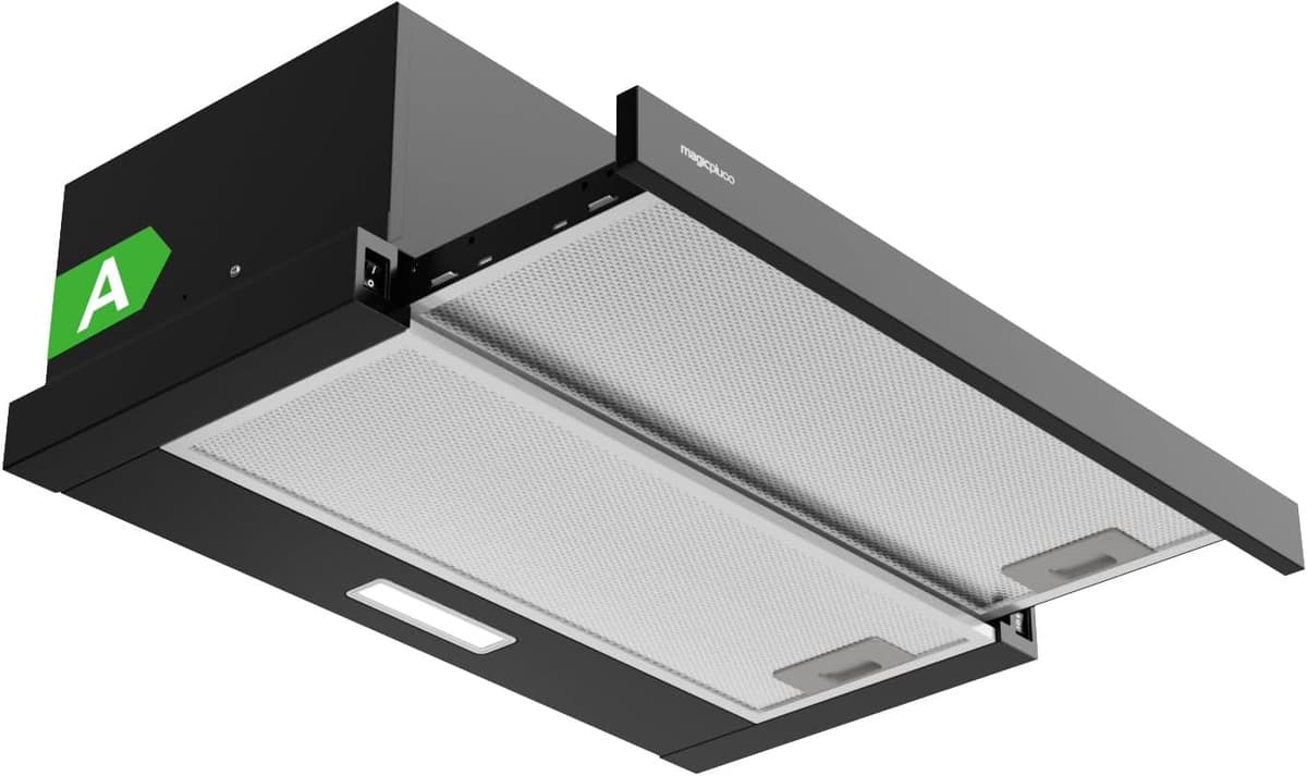magicplux MCHH6B01 Flachschirmhaube 60 cm Schwarz